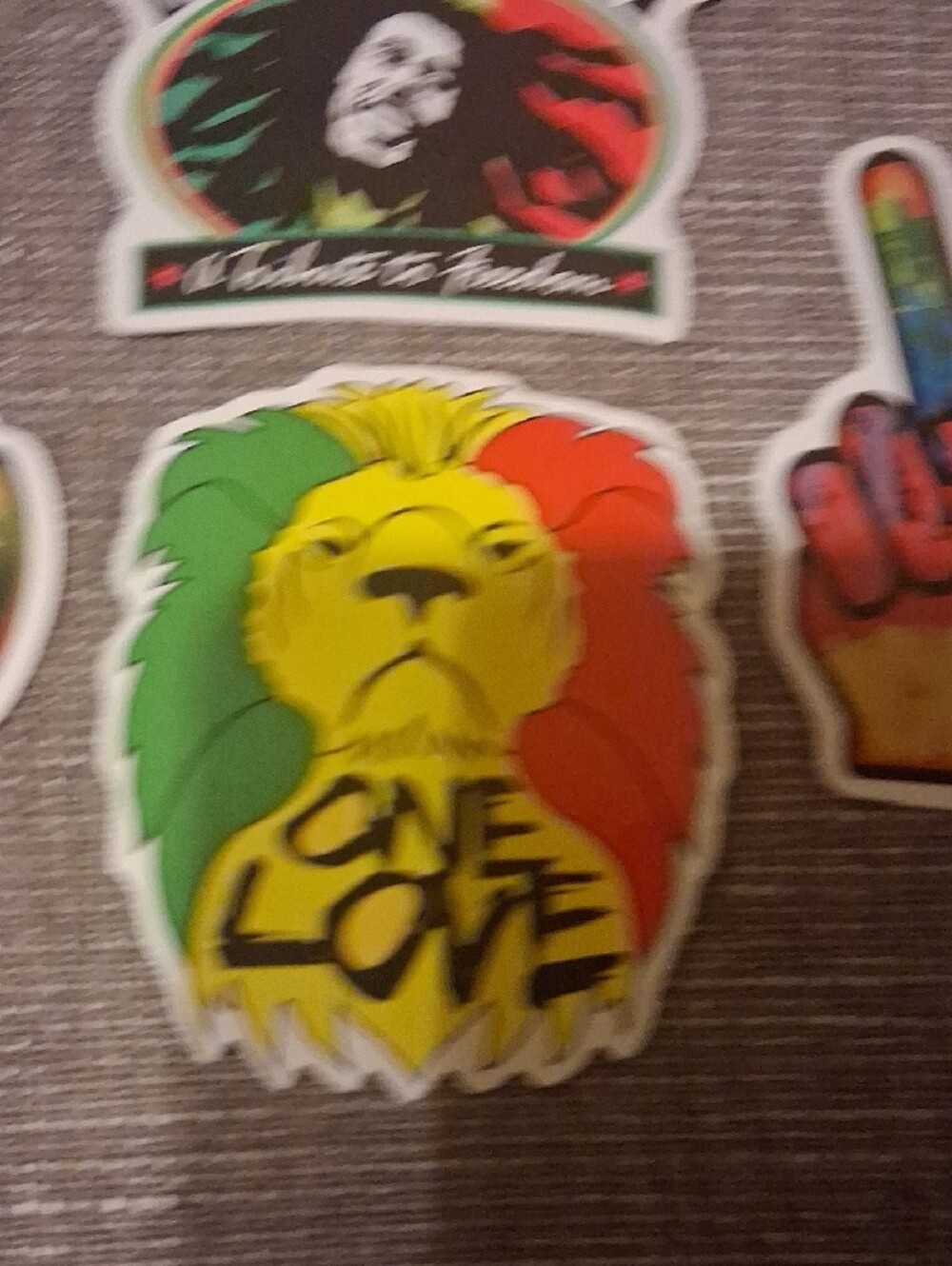 One Love Rasta Lion Sticker Set - Multicolor - Picture 3 of 5